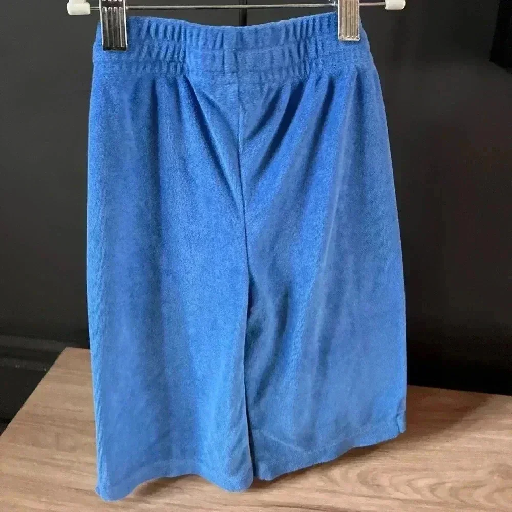 NWOT • JCREW crewcuts girls wide leg towel terry sail blue pants 2T